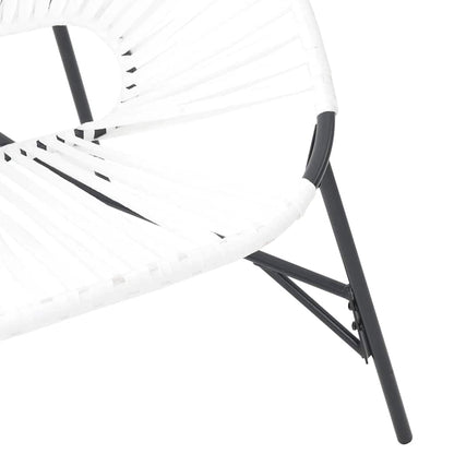Stylish Black & White Poly Rattan Garden Egg Chair