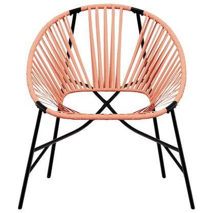Stylish Black & Orange Poly Rattan Garden Egg Chair