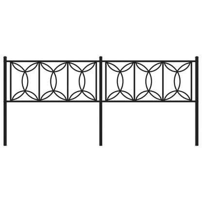 Elegant Black Metal Headboard, 193 cm - Modern Bedroom Décor