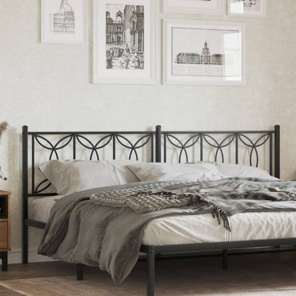Elegant Black Metal Headboard, 193 cm - Modern Bedroom Décor