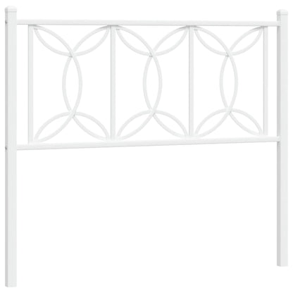 Elegant White Metal Headboard - 107 cm, Stylish Bedroom Accent