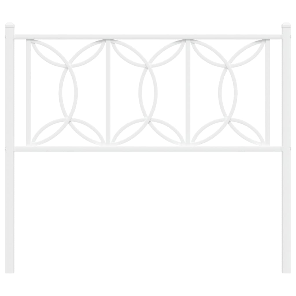 Elegant White Metal Headboard - 107 cm, Stylish Bedroom Accent