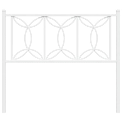 Elegant White Metal Headboard - 107 cm, Stylish Bedroom Accent