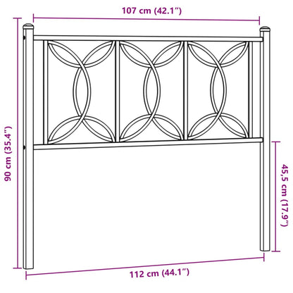 Elegant White Metal Headboard - 107 cm, Stylish Bedroom Accent