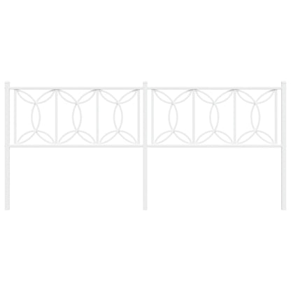Elegant White Metal Headboard - 200 cm Sturdy Design