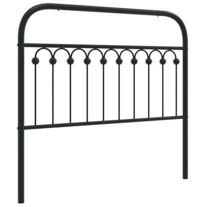 Elegant Black Metal Headboard - 107 cm Sturdy Design