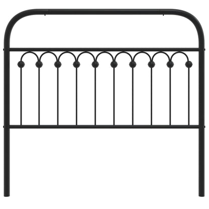Elegant Black Metal Headboard - 107 cm Sturdy Design
