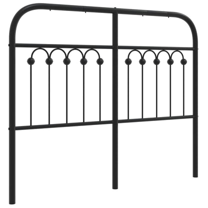 Sleek Black Metal Headboard - 120 cm | Modern Bedroom Essential