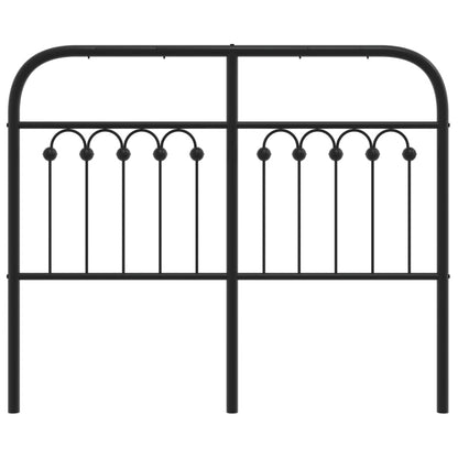 Sleek Black Metal Headboard - 120 cm | Modern Bedroom Essential