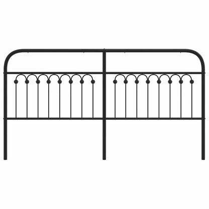 180 cm Black Metal Headboard - Stylish & Durable Bedroom Upgrade
