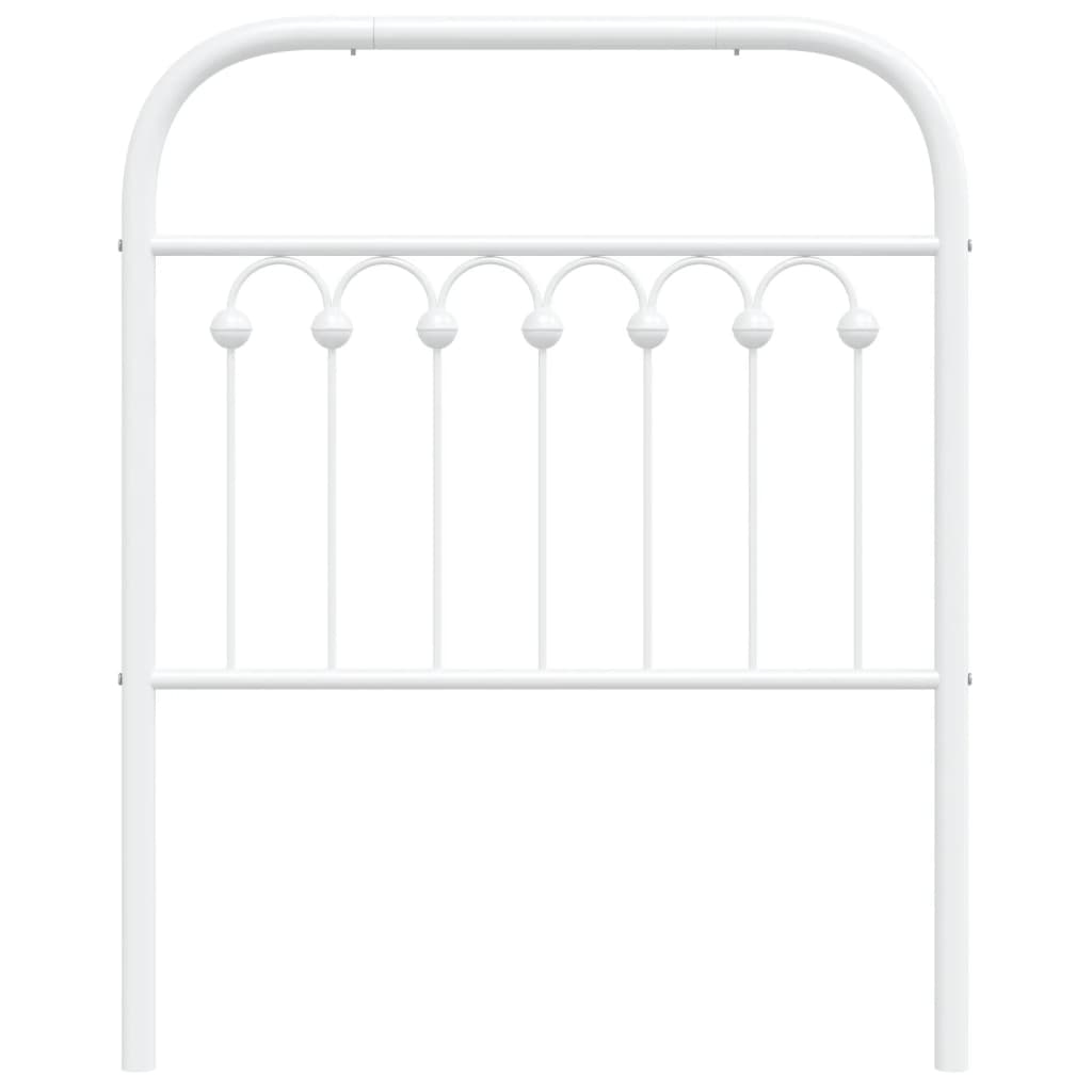 Elegant White Metal Headboard - 80 cm for Stylish Bedrooms