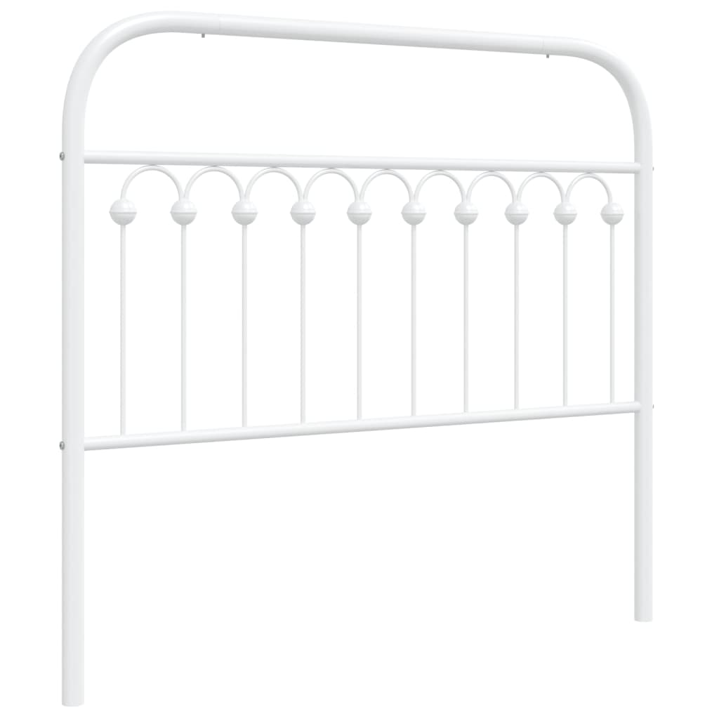 White Metal Headboard - Elegant 107 cm Design for Modern Bedrooms