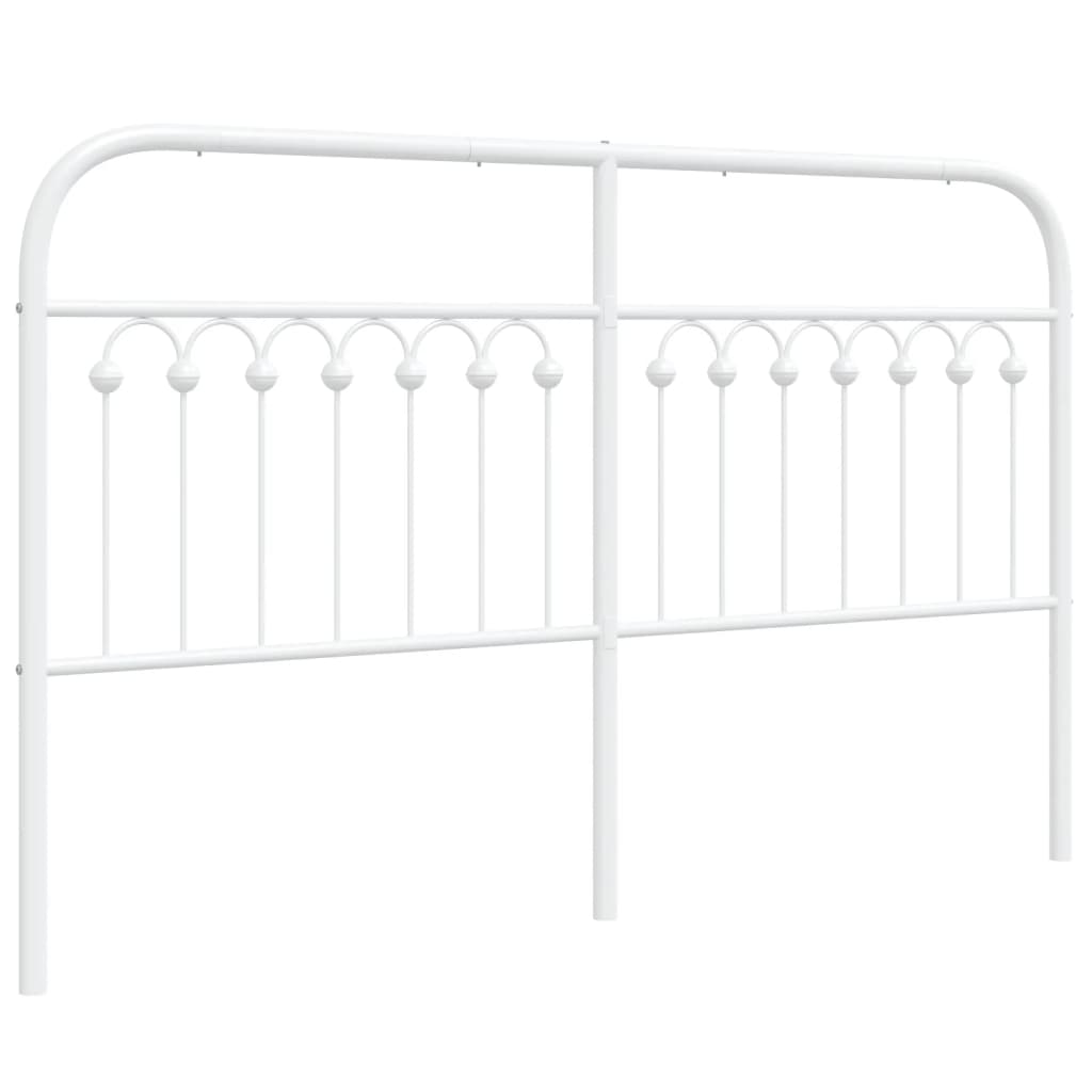 Elegant White Metal Headboard - 160 cm, Sturdy & Stylish Design