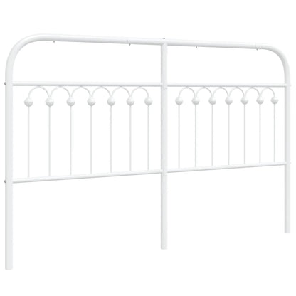 Elegant White Metal Headboard - 160 cm, Sturdy & Stylish Design
