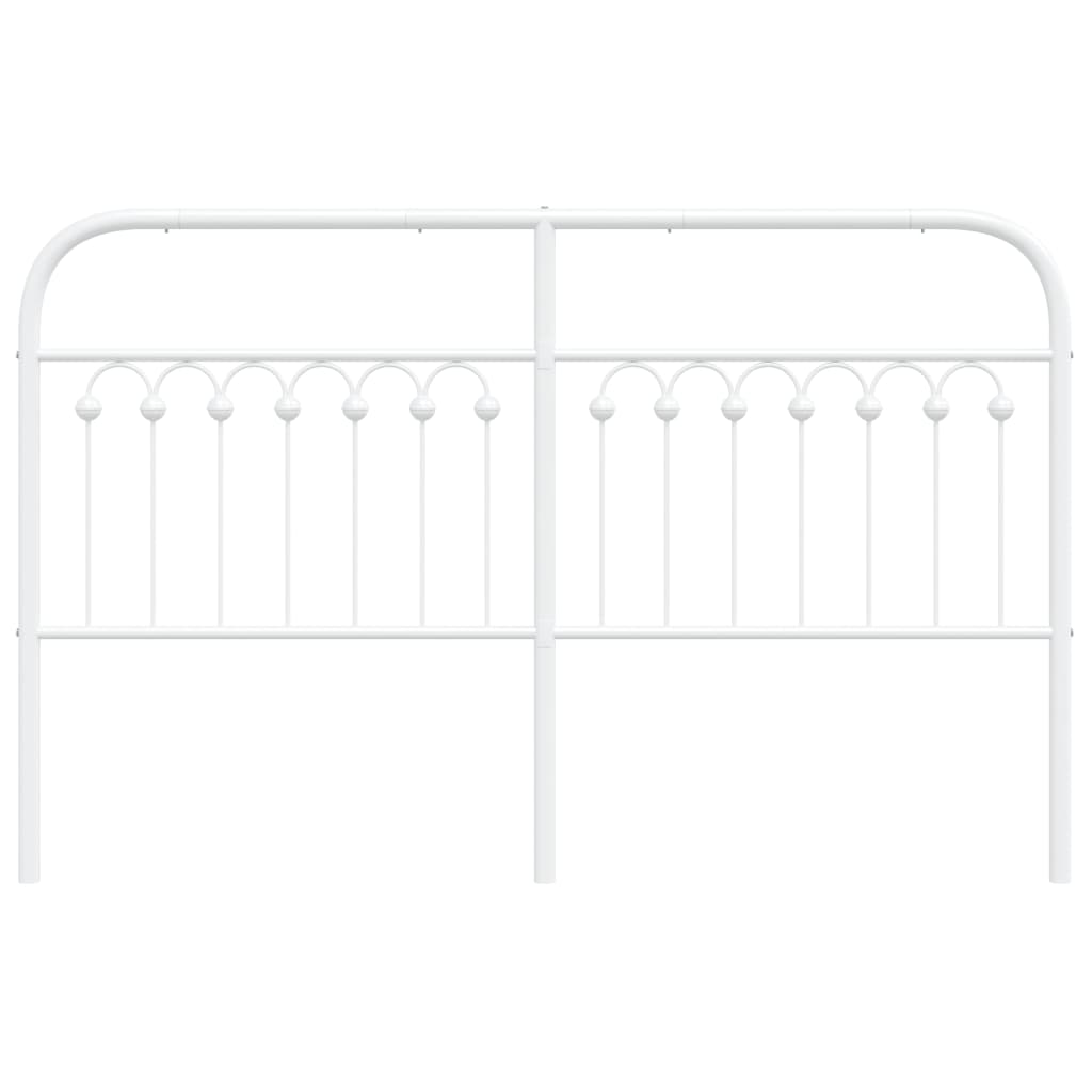 Elegant White Metal Headboard - 160 cm, Sturdy & Stylish Design