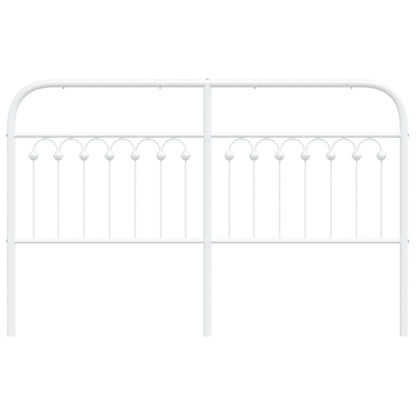 Elegant White Metal Headboard - 160 cm, Sturdy & Stylish Design