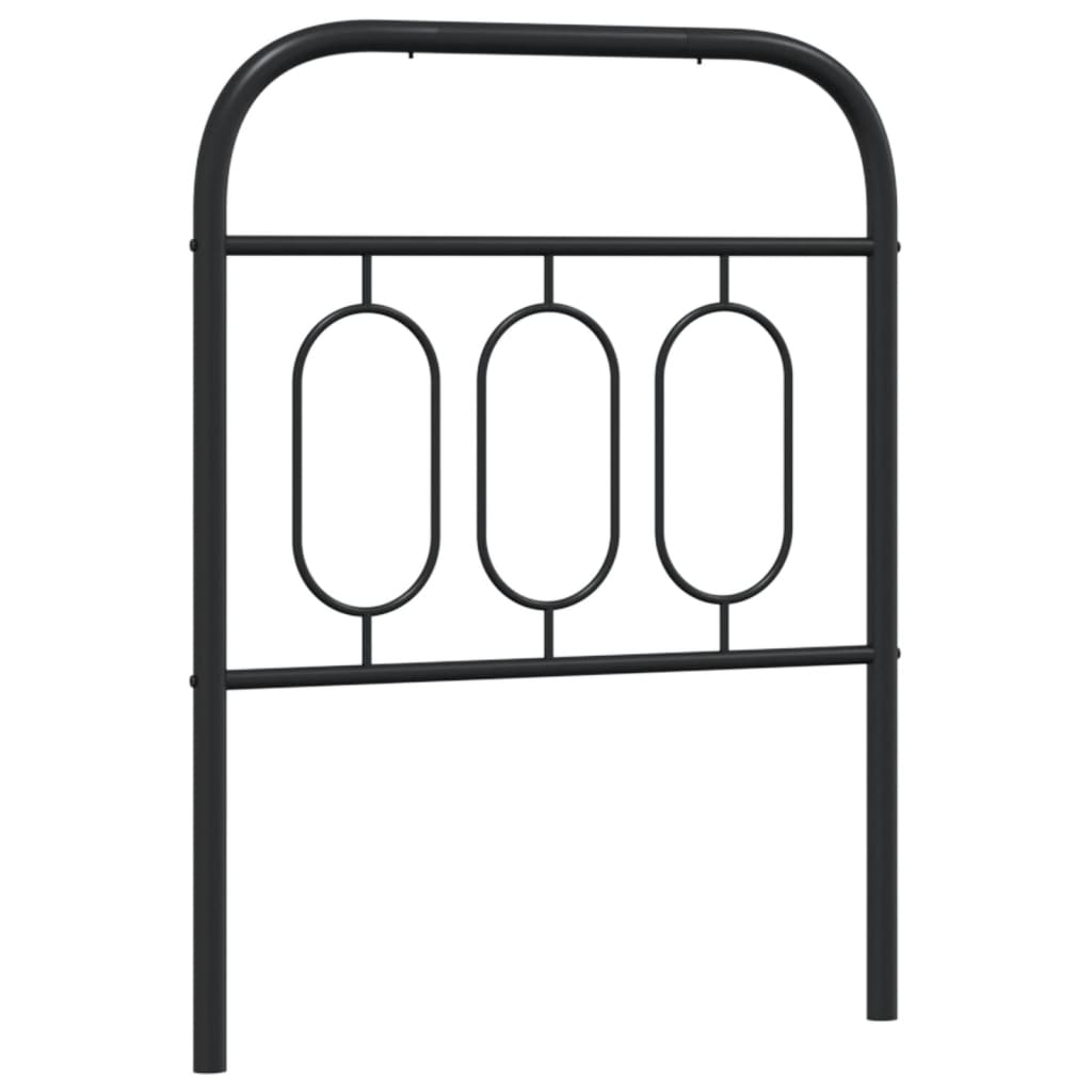 Elegant Black Metal Headboard - 75 cm | Stylish Bedroom Decor