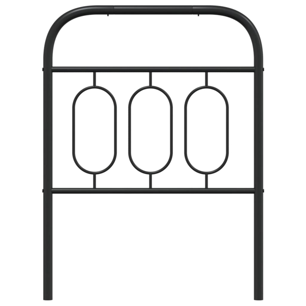 Elegant Black Metal Headboard - 75 cm | Stylish Bedroom Decor