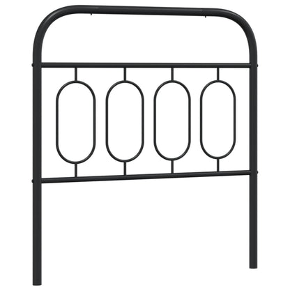 Elegant Black Metal Headboard - Sturdy Design, 90 cm Width