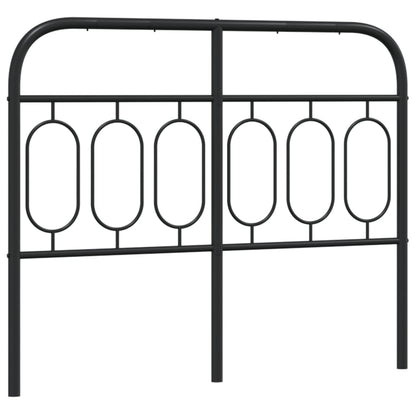 Sleek Black Metal Headboard - 120 cm Stylish & Durable Design