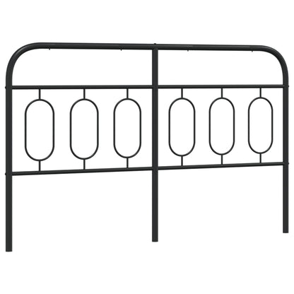 Sleek Black Metal Headboard - 150 cm Stylish Bedroom Essential