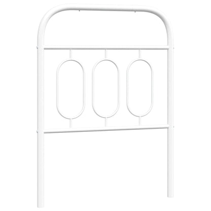 Sleek White Metal Headboard 75 cm - Modern Bedroom Elegance