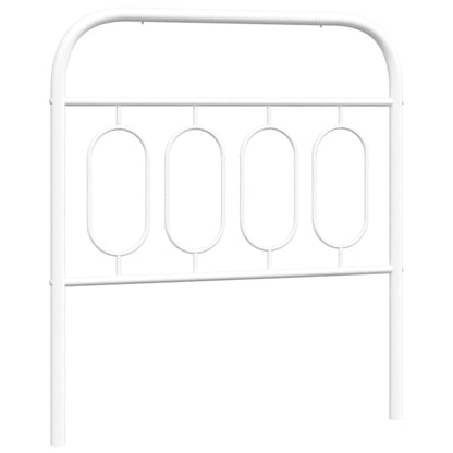 Elegant White Metal Headboard - 80 cm