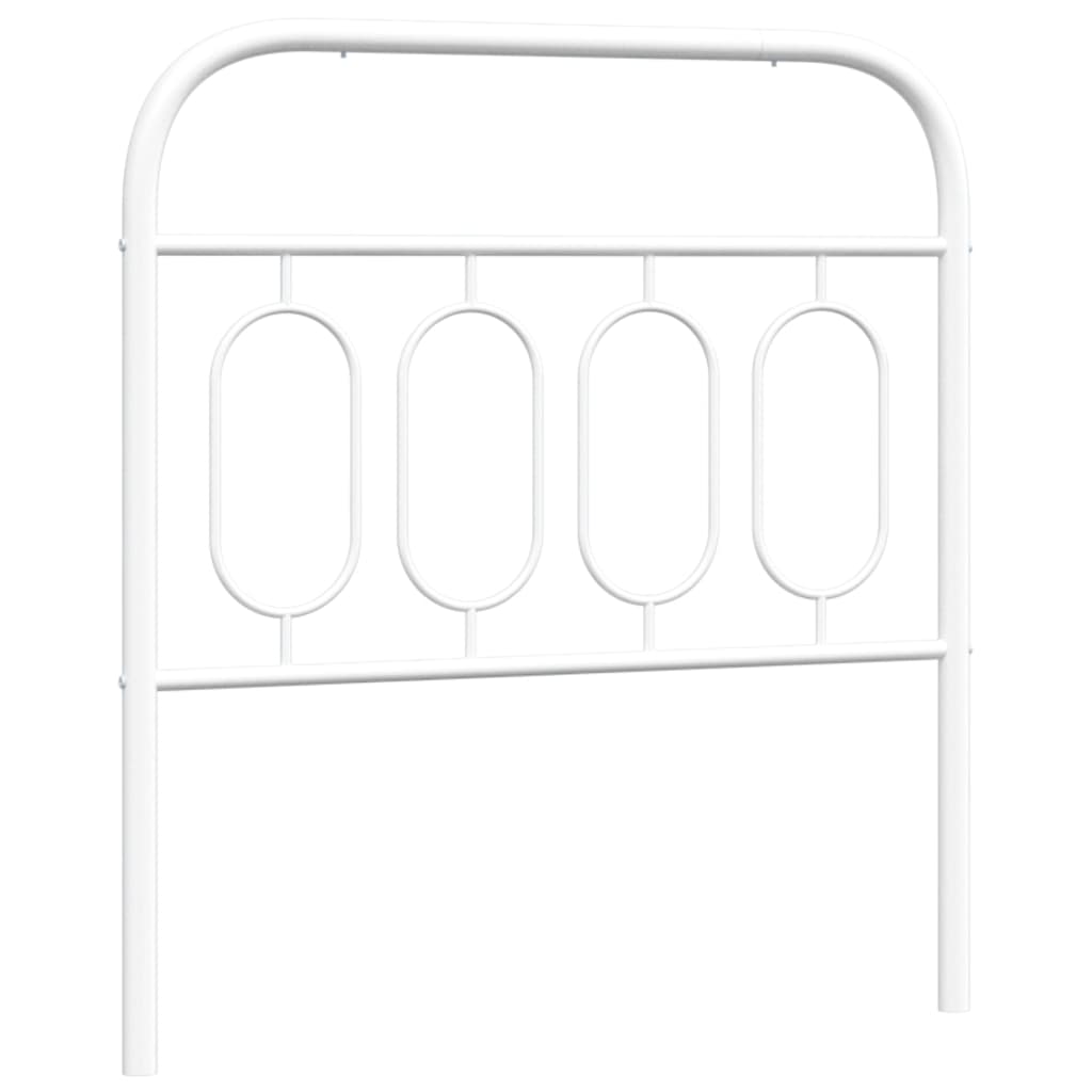 Elegant White Metal Headboard - 90 cm