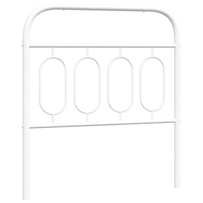 Elegant White Metal Headboard - 90 cm