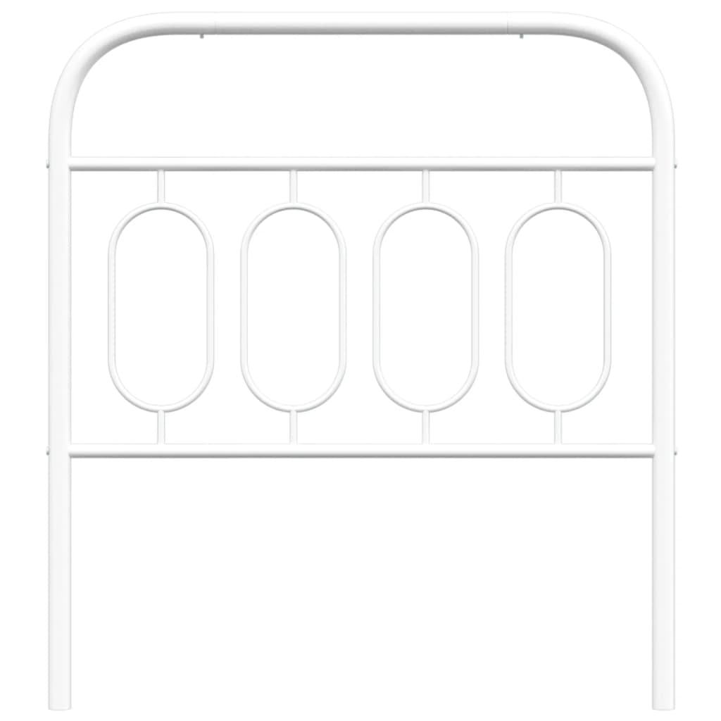 Elegant White Metal Headboard - 90 cm