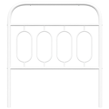 Elegant White Metal Headboard - 90 cm