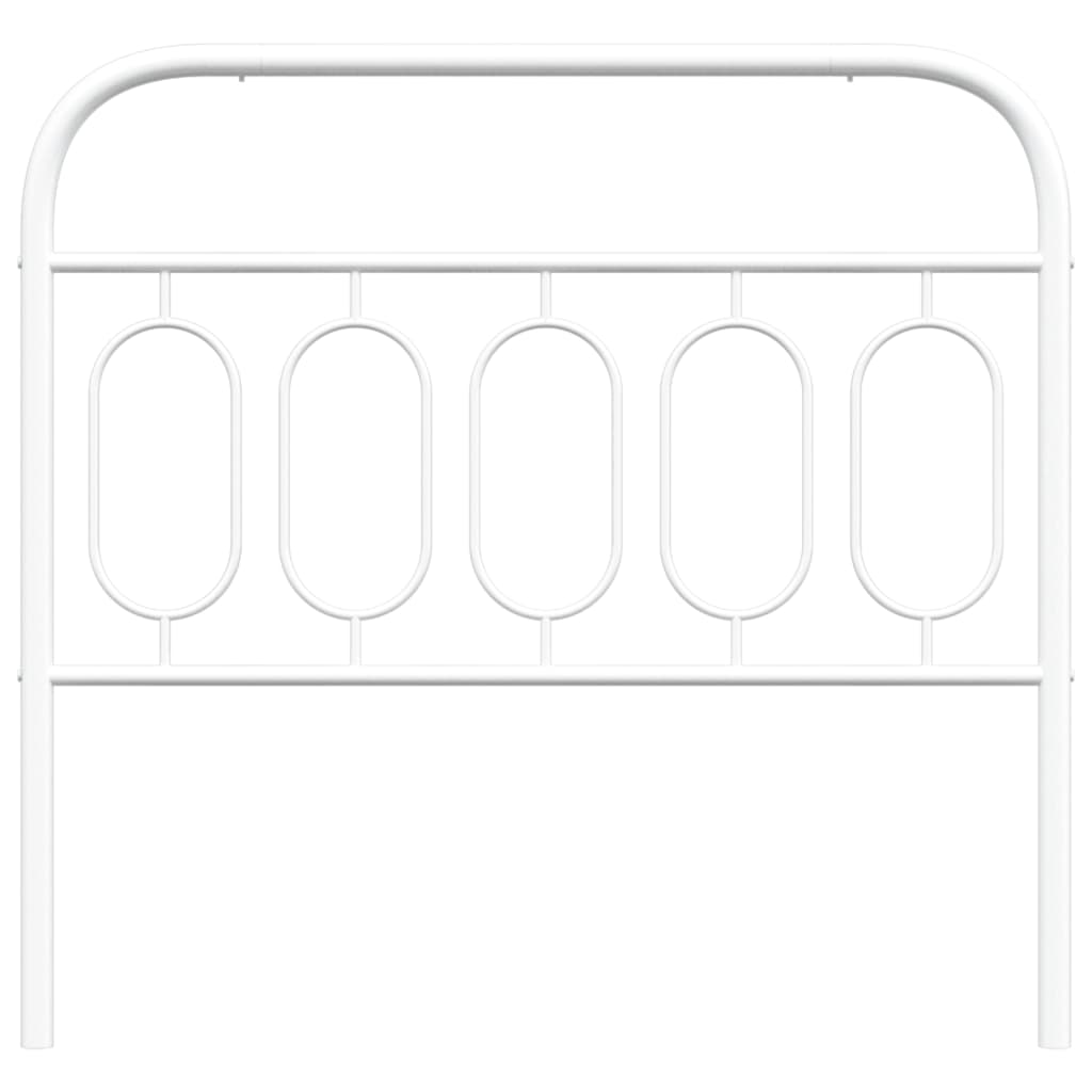 Elegant White Metal Headboard - 107 cm for Stylish Bedroom Decor
