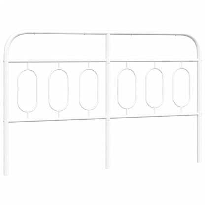 Elegant White Metal Headboard - 137 cm Bedroom Centerpiece