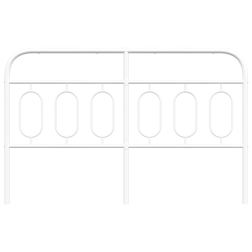 Elegant White Metal Headboard - 137 cm Bedroom Centerpiece