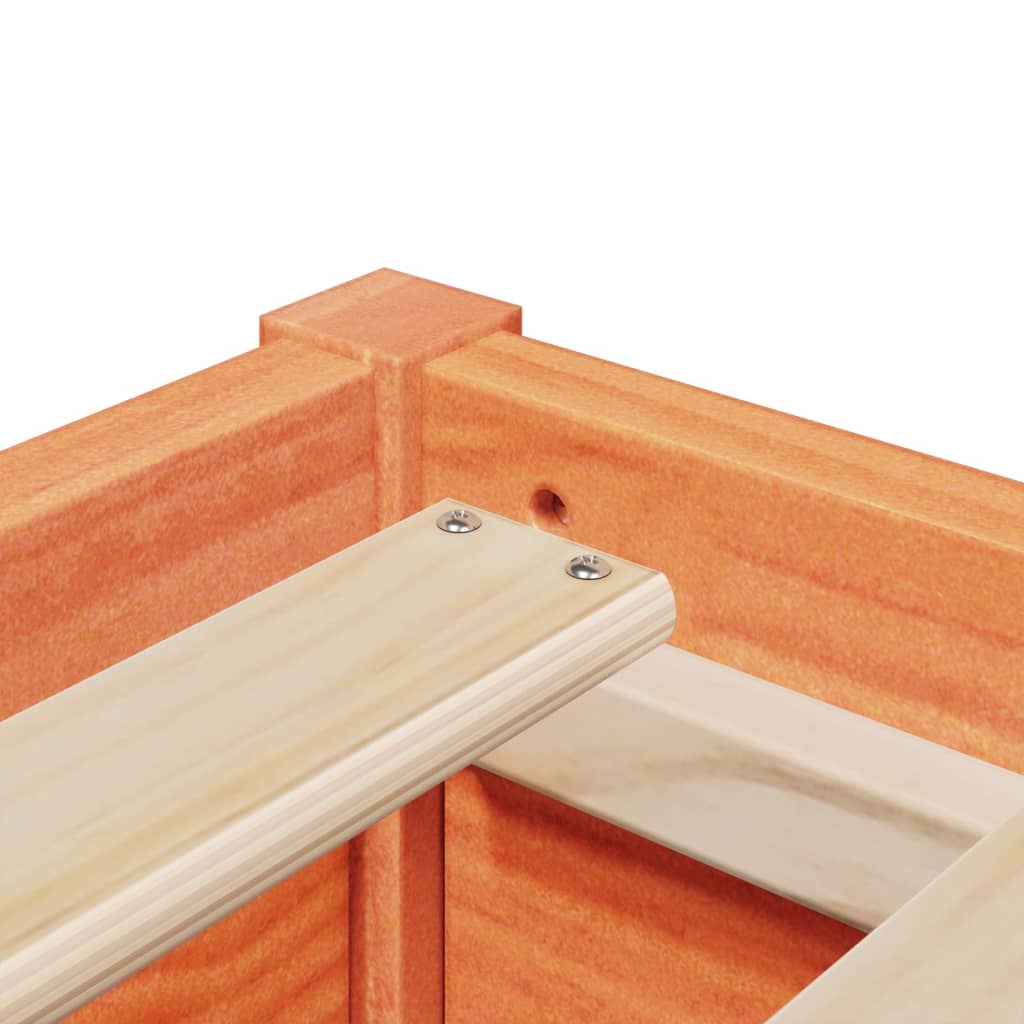 Solid Pine Wood Bed Frame Wax Brown 100x200 cm - No Mattress