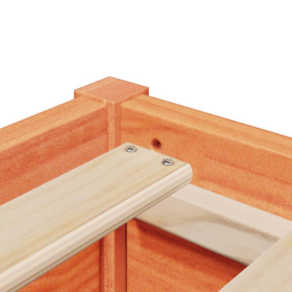 Solid Pine Wood Bed Frame Wax Brown 100x200 cm - No Mattress