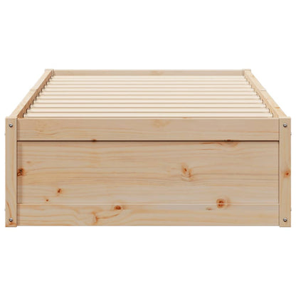 Solid Pine Wood Bed Frame 75x190 cm – Small Single, No Mattress