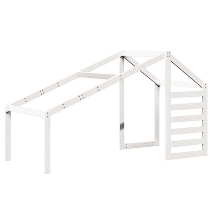 Kids' Solid Pine Bed with White Roof 198x97x113 cm