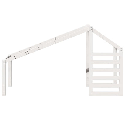 Kids' Solid Pine Bed with White Roof 198x97x113 cm