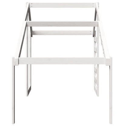 Kids' Solid Pine Bed with White Roof 198x97x113 cm