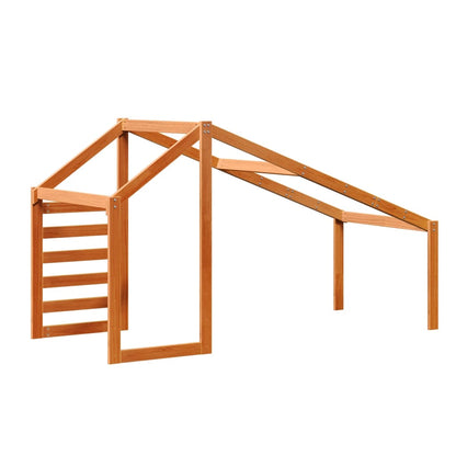 Solid Pine Kids' Bed Roof in Wax Brown - 188x82x113 cm