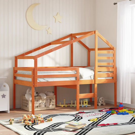 Solid Pine Kids' Bed Roof in Wax Brown - 188x82x113 cm