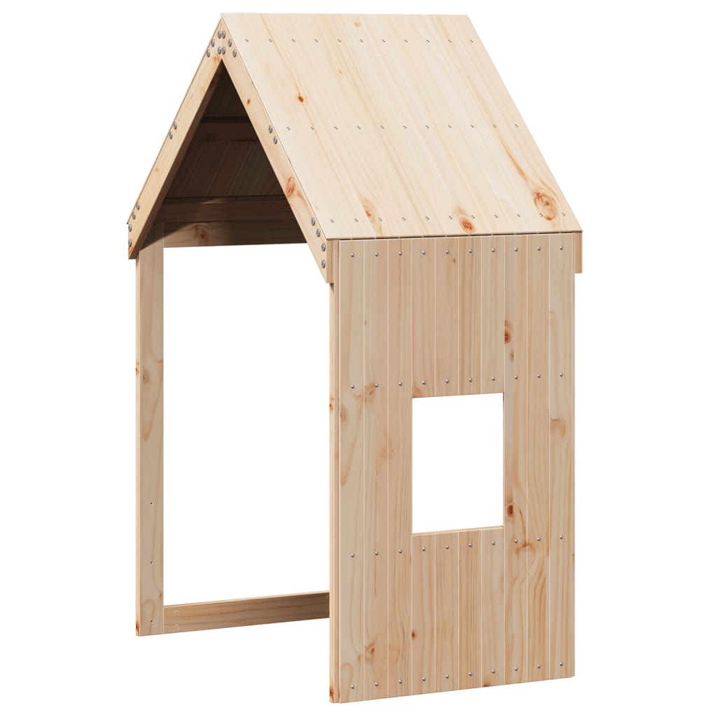 Solid Pine Kids' Bed with Roof - 60x89x134.5 cm