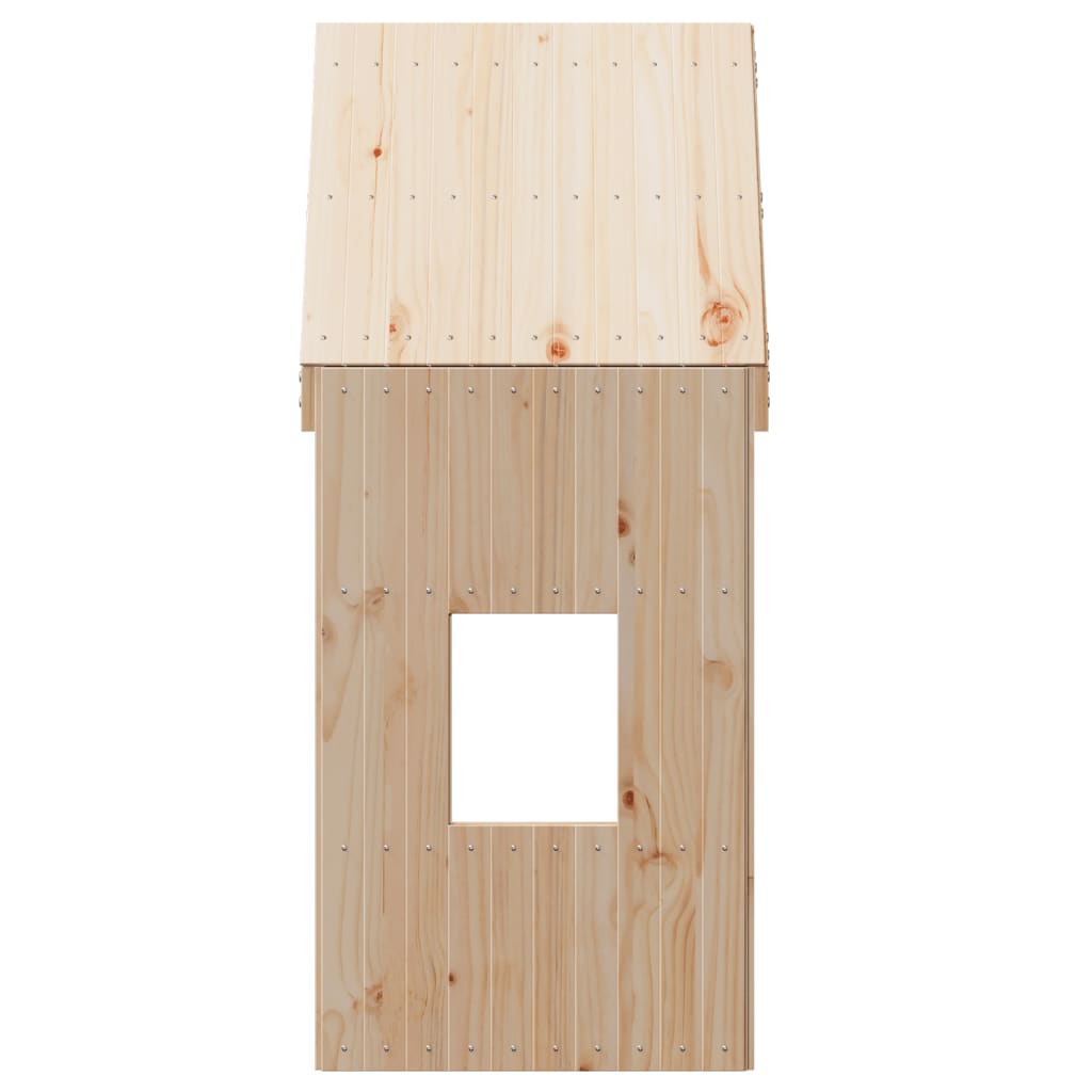 Solid Pine Kids' Bed with Roof - 60x89x134.5 cm