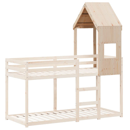 Rustic Solid Pine Kids' Bed Roof 55x84x132 cm - Cozy and Durable
