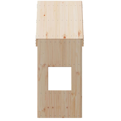 Rustic Solid Pine Kids' Bed Roof 55x84x132 cm - Cozy and Durable