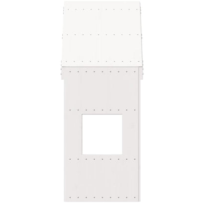 Solid Pine Kids' Bed Roof in White 55x84x132 cm