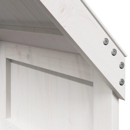 Solid Pine Kids' Bed Roof in White 55x84x132 cm