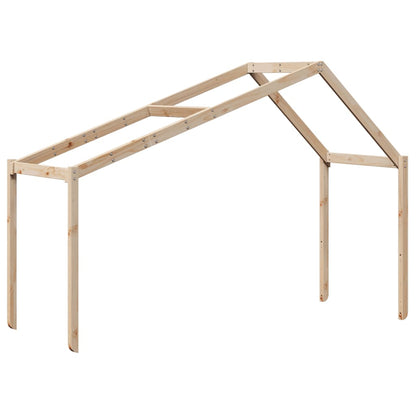 Solid Pine Kids' Bed with Roof - 213x95.5x144.5 cm Sturdy Design
