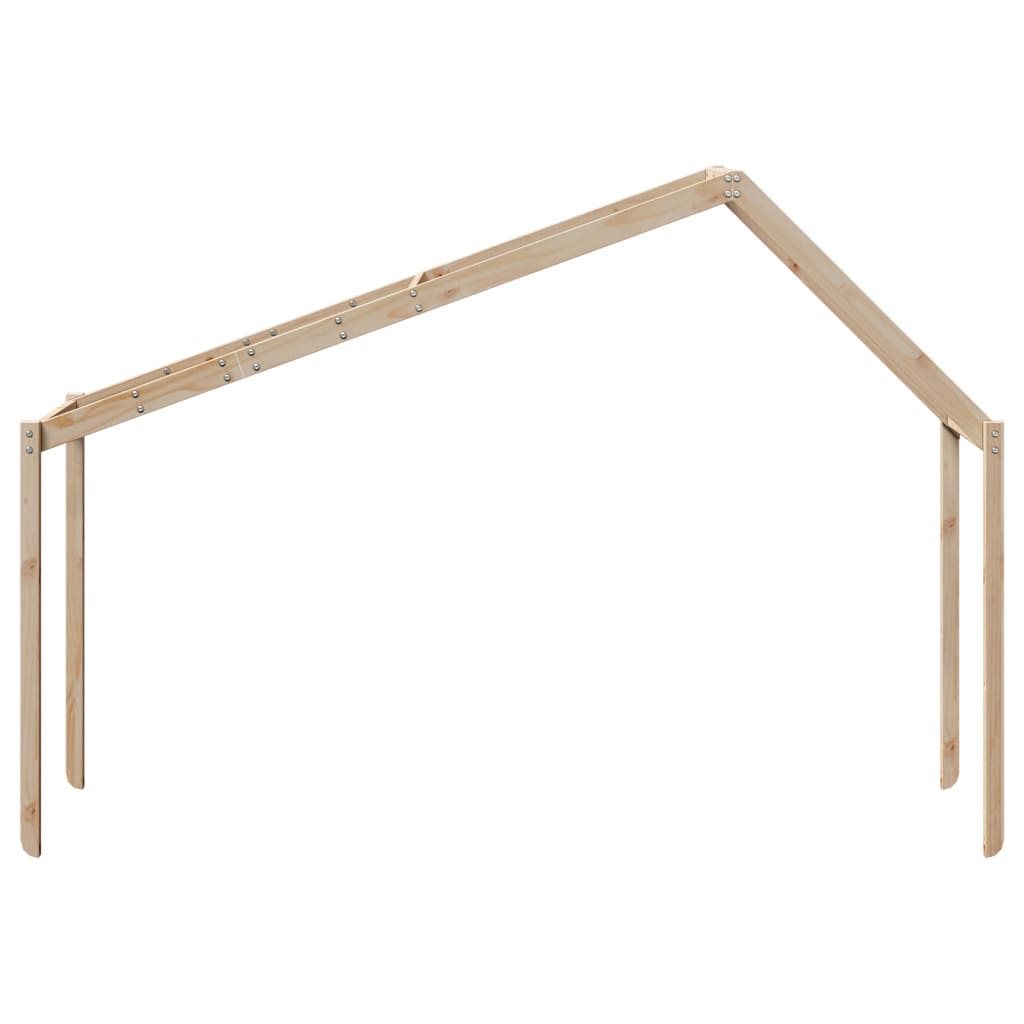 Solid Pine Kids' Bed with Roof - 213x95.5x144.5 cm Sturdy Design